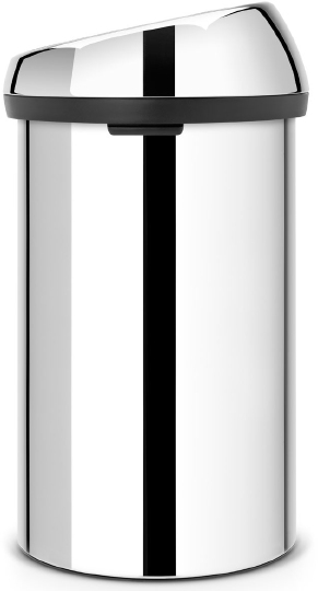 Brabantia Touch Bin Мусорное ведро нажимн., нержавеющая сталь на 60л, цвет: стальной полированный 402609