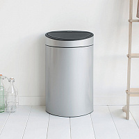 Brabantia Touch Bin New Мусорное ведро нажимн., нержавеющая сталь на 40л, цвет: серый металлик 114922
