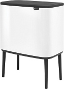 Brabantia Touch Bin Bo Мусорное ведро нажимн., нержавеющая сталь на 34л, цвет: белый 313547