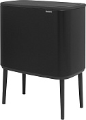 Brabantia Touch Bin Bo Мусорное ведро нажимн., нержавеющая сталь на 33л, цвет: черный 316067