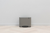 Brabantia Pedal Bin Bo Мусорное ведро с педалью, нержавеющая сталь на 34л, цвет: минерально-серый 121562