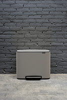 Brabantia Pedal Bin Bo Мусорное ведро с педалью, нержавеющая сталь на 34л, цвет: минерально-серый 121562