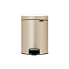 Brabantia NewIcon Мусорное ведро с педалью, нержавеющая сталь на 5л, цвет: шампань 304422
