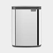 Brabantia BO Мусорное ведро нажимн., нержавеющая сталь на 7л, цвет: нержавеющая сталь 222948