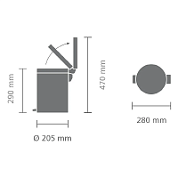 Brabantia NewIcon Мусорное ведро с педалью, нержавеющая сталь на 5л, цвет: зеленая сосна 304026