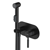 Wasserkraft Gollach Гигиенический душ: внешняя и внутренняя часть, шланг, лейка, цвет: черный матов. 3338