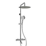 Wasserkraft Душевая стойка: термостат, ручной душ, шланг, верхний душ 30 см, цвет: хром глянцевый A188.116.101.010.CH Thermo