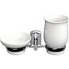 Wasserkraft Мыльница со стаканом, керамическая чаша, подвесная, цвет: хром K-24126