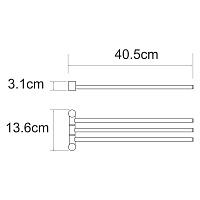 Wasserkraft Полотенцедержатель подвесной, металлический цвет: черный K-1033B