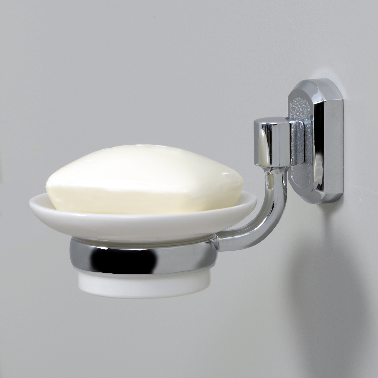 Wasserkraft Мыльница с керамической чашей, подвесная, цвет: хром K-28129