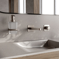 Wasserkraft Tauber Смеситель для раковины: внешняя и внутренняя часть, излив, цвет: никель матовый A6451.298