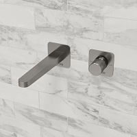 Wasserkraft Tauber Смеситель для раковины: внешняя и внутренняя часть, излив, цвет: никель матовый A6451.298