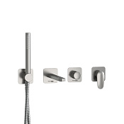 Wasserkraft Spree Смеситель для ванны: переключатель, лейка, шланг, излив, цвет: никель матовый A1451.272.274.275.100.276