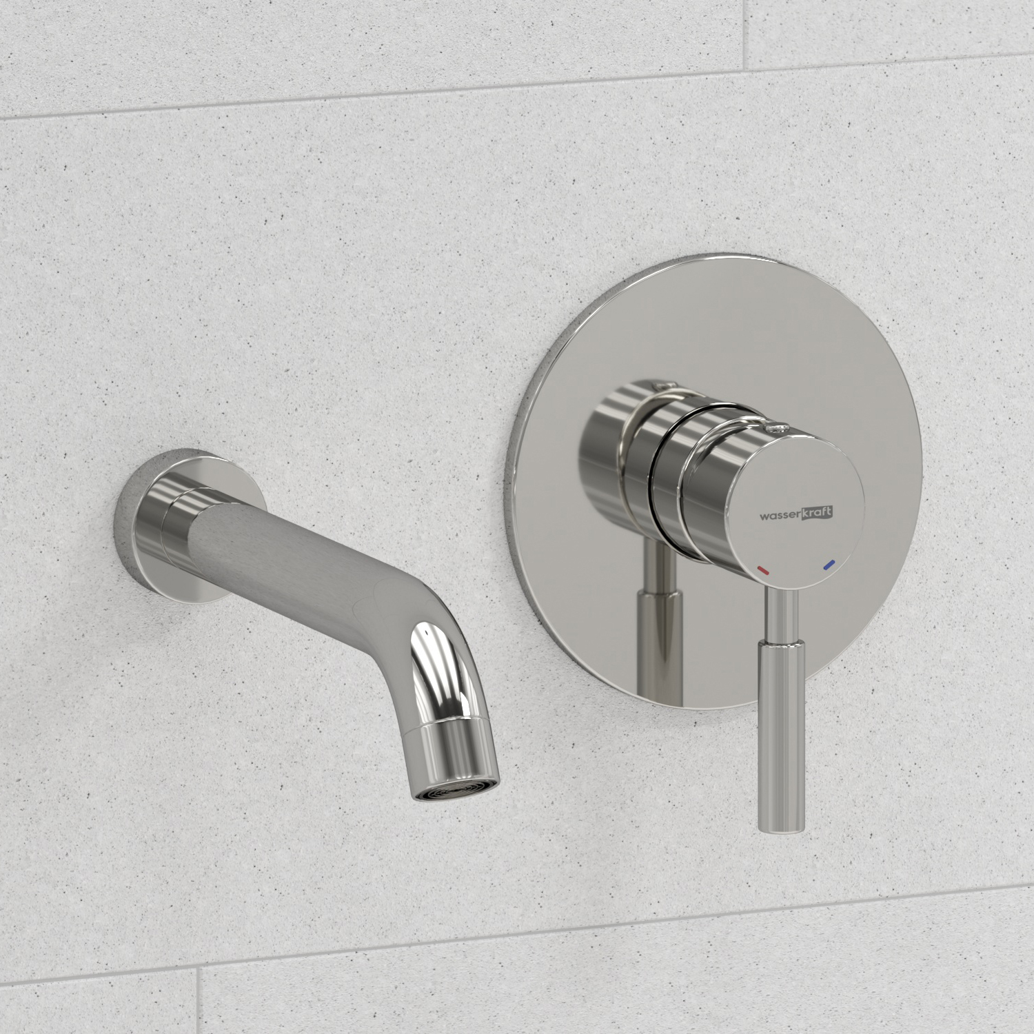 Wasserkraft Смеситель для раковины рычажный: внешняя и внутренняя часть, излив, цвет: хром глянцевый A41513