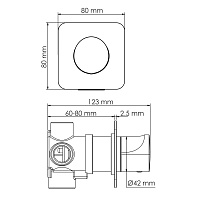 Wasserkraft Weida 3100 Переключатель потоков на 3 источника, с внутренней частью, цвет: хром A269