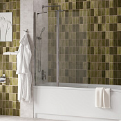Wasserkraft Salm Шторка на ванну 110х140h см, стекло прозрачное 6 мм, цвет: хром 27P02-110