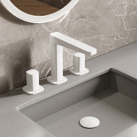 Wasserkraft Saale 9500 Смеситель для раковины встраив., на 3 отв., цвет: белый soft-touch 9535