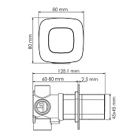 Wasserkraft Saale 9500 Переключатель потоков на 3 источника, с внутренней частью, цвет: белый A267