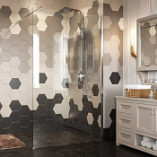 Wasserkraft Rossel Душевая перегородка walk-in, 110х200h см, стекло прозрачное 8 мм, цвет: хром 28W46