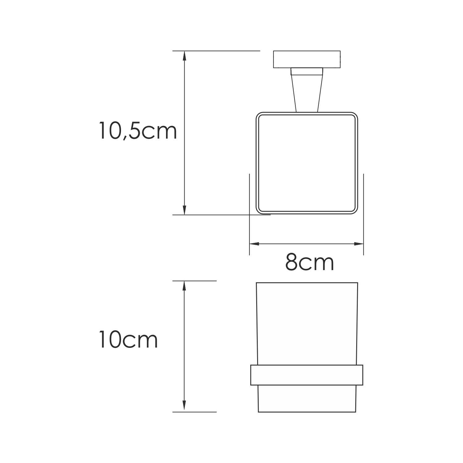 Wasserkraft Rhin Стакан для зубных щеток подвесной, стекло матовое цвет: никель K-8728
