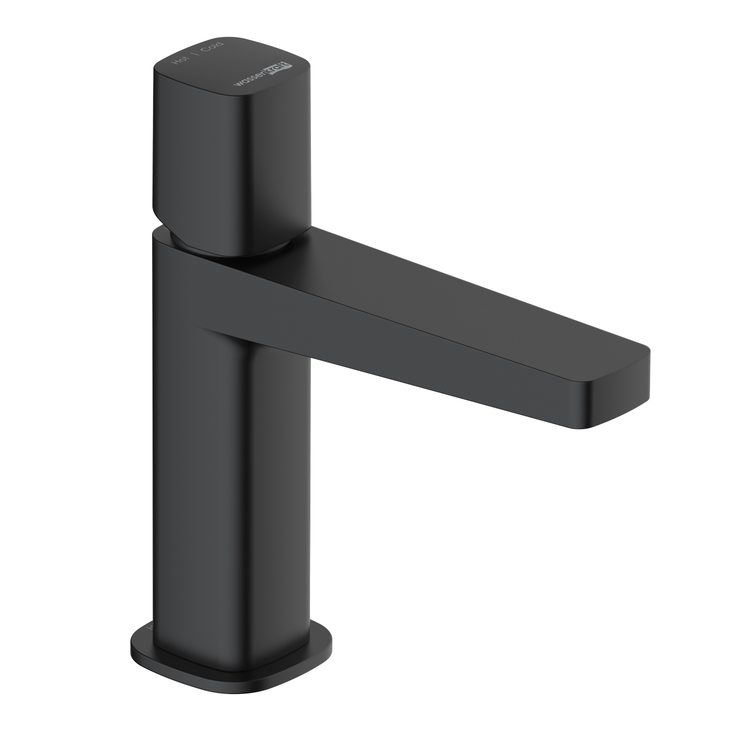 Wasserkraft Nuthe 9100 Смеситель для раковины на 1 отв., излив 10,3 см, цвет: черный soft-touch 9103