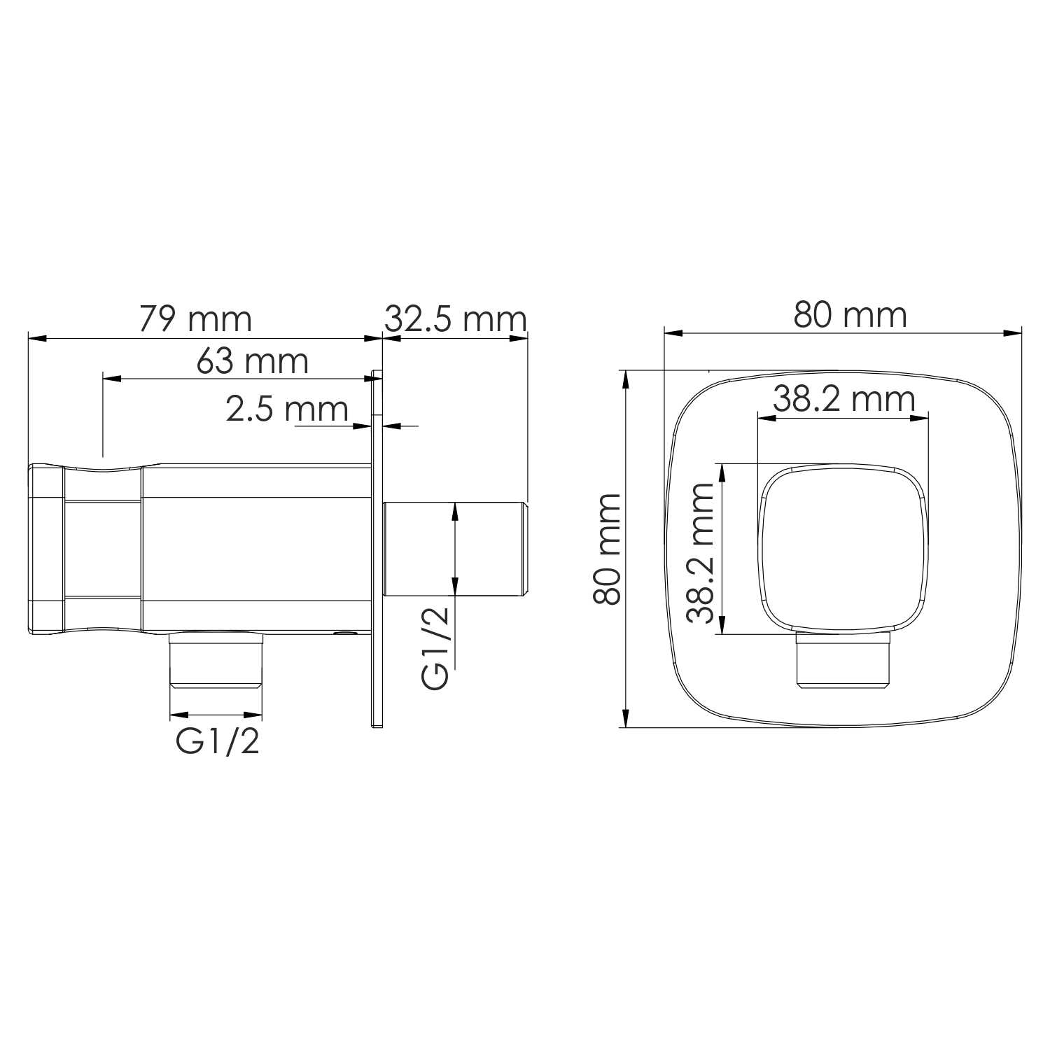 Wasserkraft Naab Шланговое подключение с держателем душа, цвет: черный Soft-touch A327