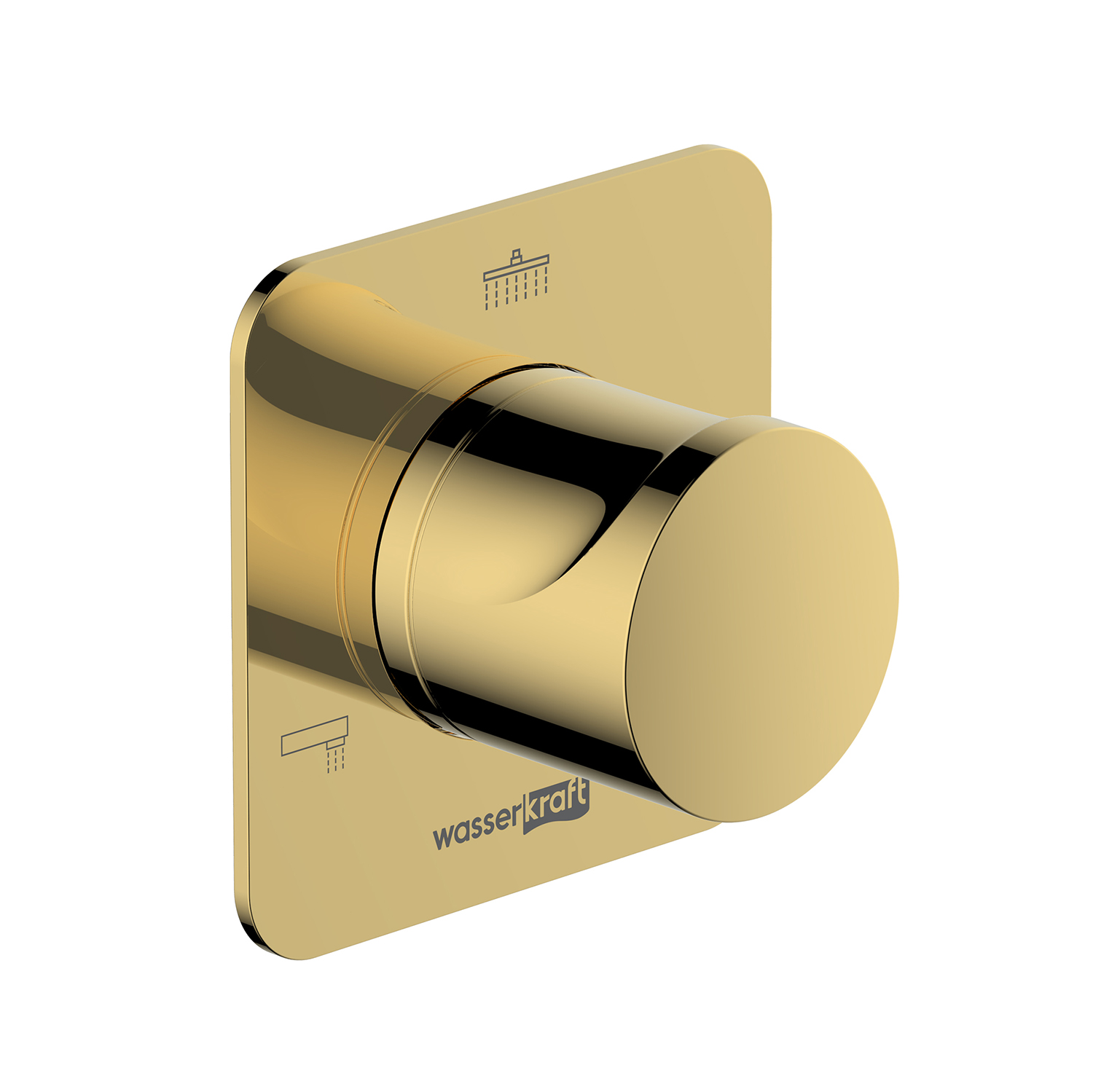 Wasserkraft Neckar 2100 Переключатель потоков на 3 источника, с внутренней частью, цвет: золото A278