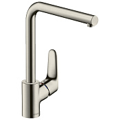 Hansgrohe Focus M41 Смеситель для кухни, однорычажный, поворотный, латунь, цвет: нержавеющая сталь 31827800