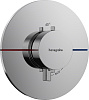 Hansgrohe ShowerSelect S Термостат для душа встраиваемый с регулировкой напора, цвет: хром 15559000