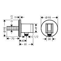 Hansgrohe FixFit S Шланговое подключение с держателем душа, цвет: полированное золото 26888990