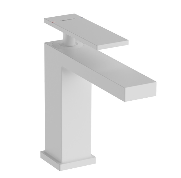 Hansgrohe Tecturis E Смеситель для раковины однорычажный, без донного клапана, цвет: матовый белый 73011700