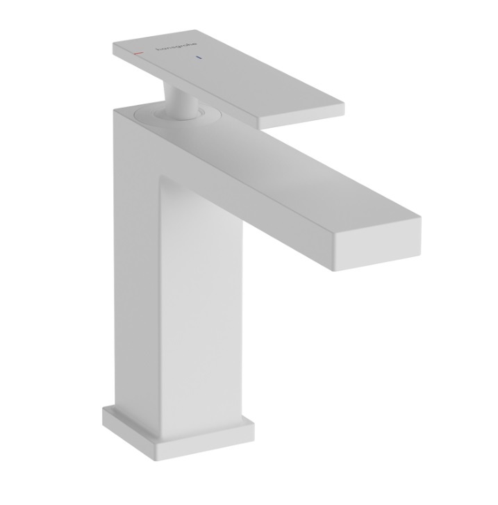 Hansgrohe Tecturis E Смеситель для раковины однорычажный, без донного клапана, цвет: матовый белый 73012700