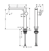 Hansgrohe Tecturis E Смеситель для раковины, высокий, с донным клапаном, цвет: матовый белый 73070700