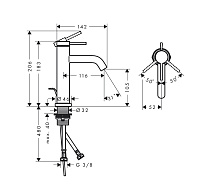 Hansgrohe Tecturis S Смеситель для раковины однорычажный, цвет: шлифованная бронза 73310140