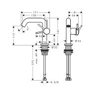 Hansgrohe Tecturis S Смеситель для раковины однорычажный, без донного клапана, цвет: хром 73321000