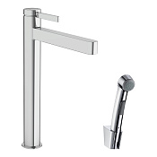 Hansgrohe Finoris Смеситель для раковины с гигиеническим душем, высокий, цвет: хром 76220000