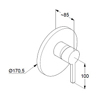 Kludi Nova Fonte Смеситель для душа встраиваемый, внешняя часть, цвет: хром 206550515