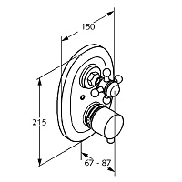 Kludi 1926 Смеситель для душа встраиваемый, внешняя часть, цвет: хром 517200520