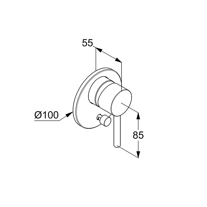Kludi Bozz Смеситель для ванны встраиваемый, внешняя часть, цвет: черный матовый 387163976