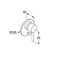 Kludi Bozz Смеситель для ванны встраиваемый, внешняя часть, цвет: черный матовый 387163976