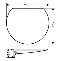 Hansgrohe WallStoris Planet Edition Полка для ванной на штангу 20x16,9 см, цвет: песок 28917210