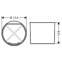 Hansgrohe WallStoris Planet Edition Стакан на штангу круглый, пластик, цвет: песочный 28916210