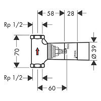 Axor Скрытая часть запорного вентиля шпиндельная, латунь 15973180