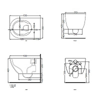 Cielo Enjoy Унитаз подвесной безободковый 35x53 см, цвет: talco EJVSK.TL