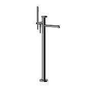 Gessi Anello Смеситель для ванны напольный, с душем, внеш. часть, цвет: black metal brushed PVD 63328#707