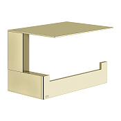 Gessi Inverso Держатель для туалетной бумаги подвесной, с крышкой, цвет: brushed brass PVD 20849#727