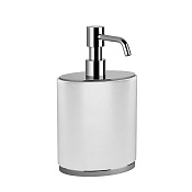 Gessi Ovale Дозатор для жидкого мыла настольный, с белой колбой, цвет: chrome 25339#031