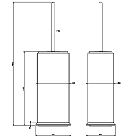 Gessi Eleganza Ершик для унитаза напольный, цвет: chrome 46443#031