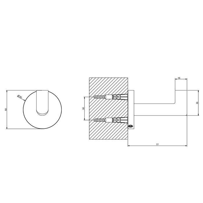 Gessi Tondo Крючок для полотенец одинарный, подвесной, цвет: finox brushed nickel 63621#149
