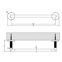 Gessi Anello Полотенцедержатель 30 см, подвесной, цвет: finox brushed nickel 63797#149